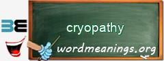 WordMeaning blackboard for cryopathy